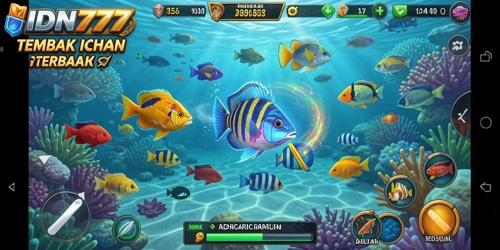 Screenshot dari gameplay menembak ikan yang seru di IDN777.