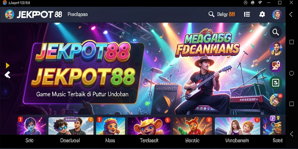 Tampilan gameplay JEKPOT88 yang penuh warna dan interaktif.