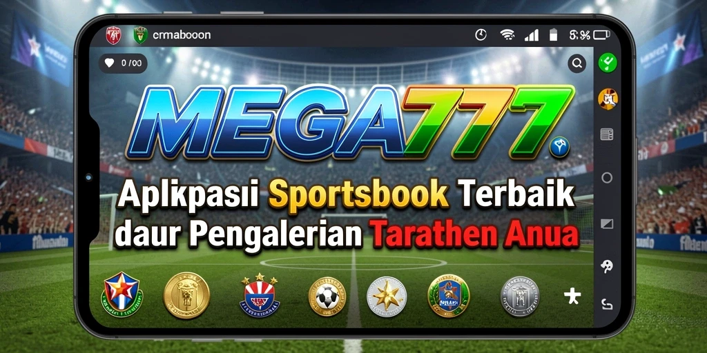 Tampilan antarmuka MEGA777 dengan fitur taruhan olahraga langsung.