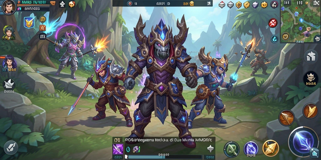 Tangkapan layar gameplay MPO555 yang menunjukkan aksi seru dalam pertarungan MMORPG.