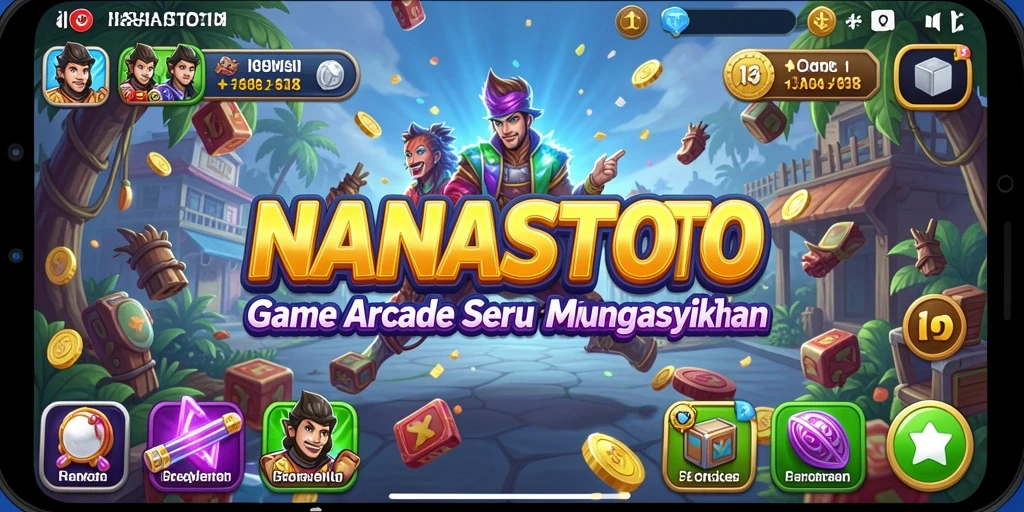 Tangkapan layar NANASTOTO menampilkan gameplay arcade yang penuh aksi.
