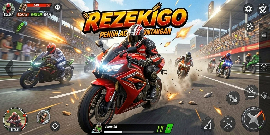 Gameplay seru dan aksi balapan motor yang mendebarkan.