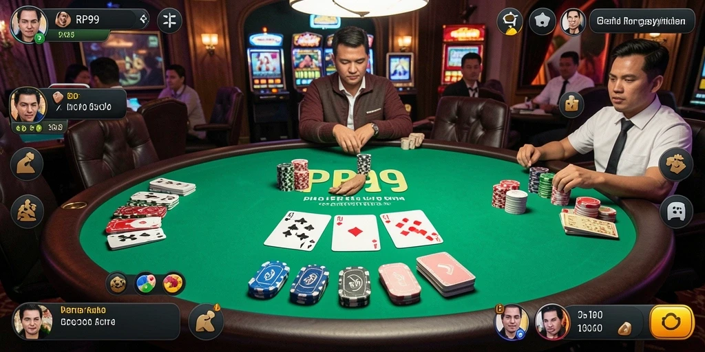 Tampilan gameplay Poker yang menarik di RP99.