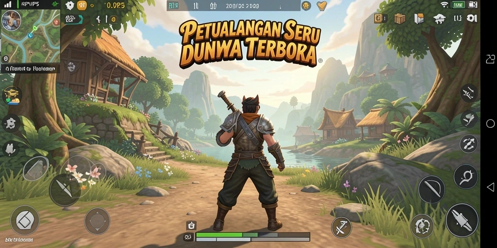 Tampilan gameplay RPVIP5 yang menampilkan aksi petualangan dalam dunia terbuka.