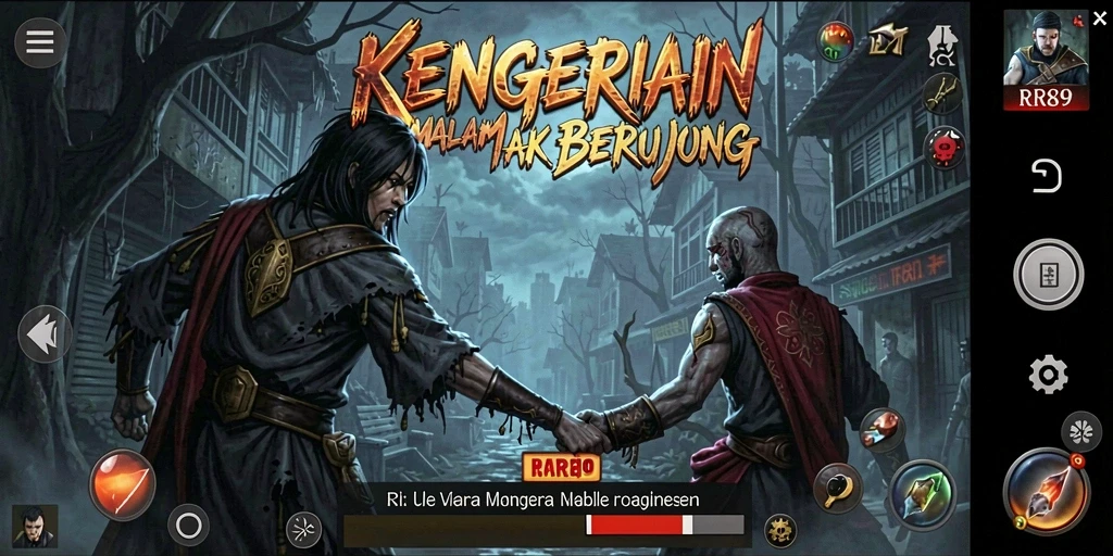 Tampilan gameplay RR89 dengan suasana horror yang mencekam.