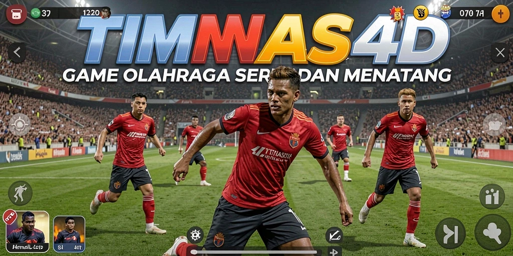 Screenshot gameplay TIMNAS4D menampilkan aksi seru saat bermain olahraga.