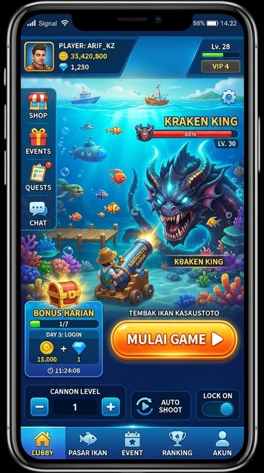 Tampilan antarmuka pengguna kaskustoto yang menarik.